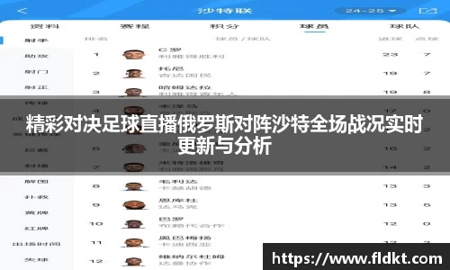 精彩对决足球直播俄罗斯对阵沙特全场战况实时更新与分析